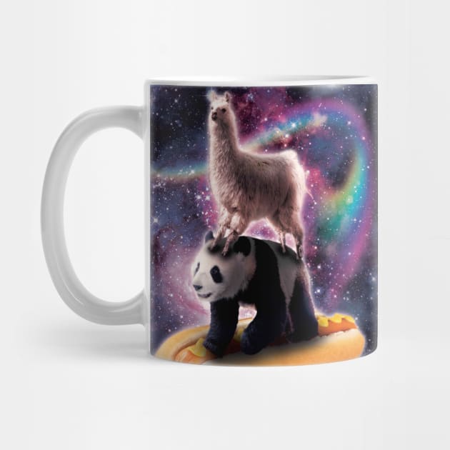 Llama Riding Panda Bear on Hot Dog by Random Galaxy